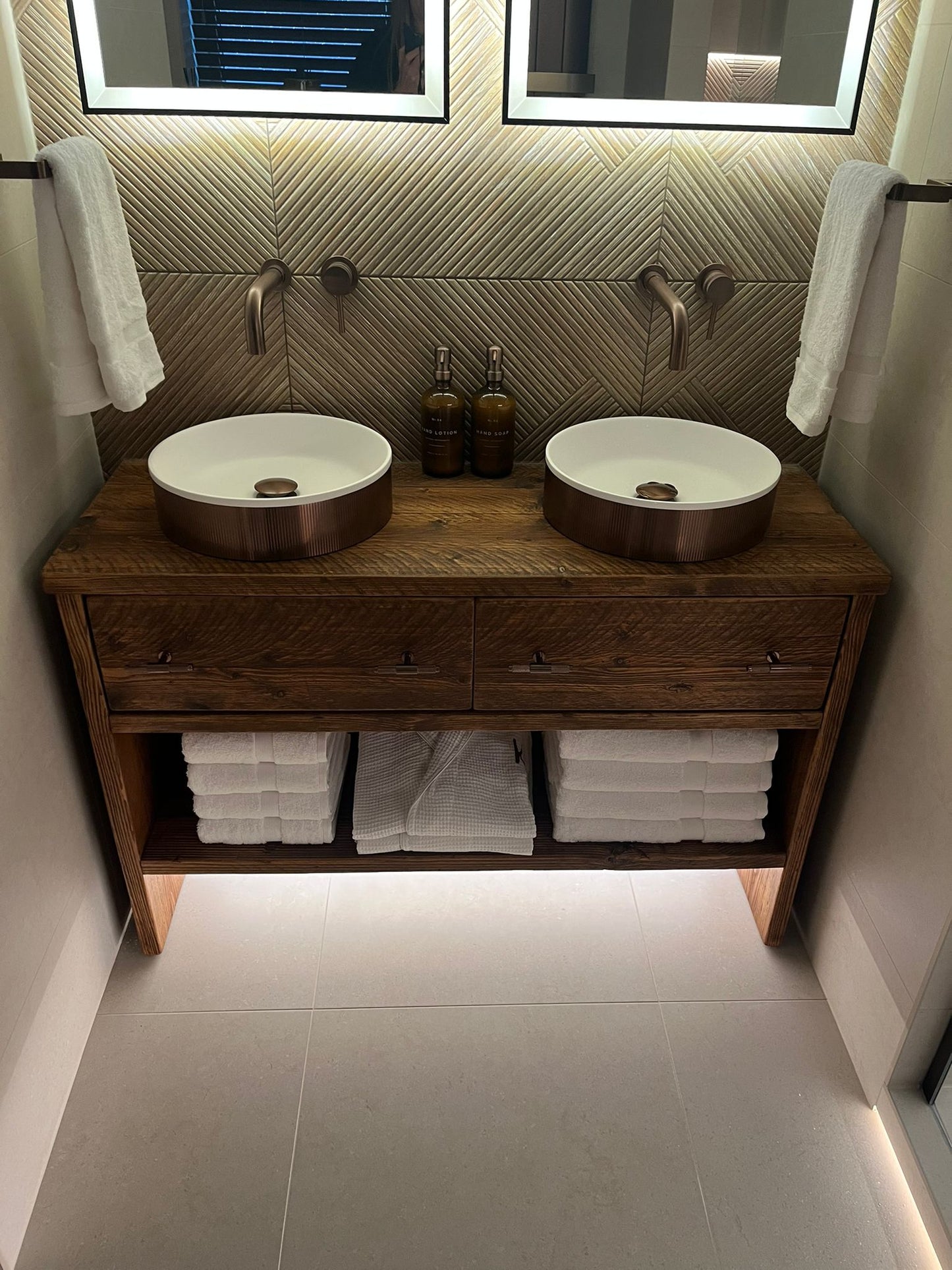 HALE Reclaimed Wood Bathroom Vanity Unit