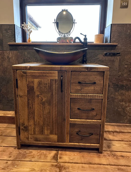 RAMSEY Reclaimed Wood Bathroom Vanity Unit