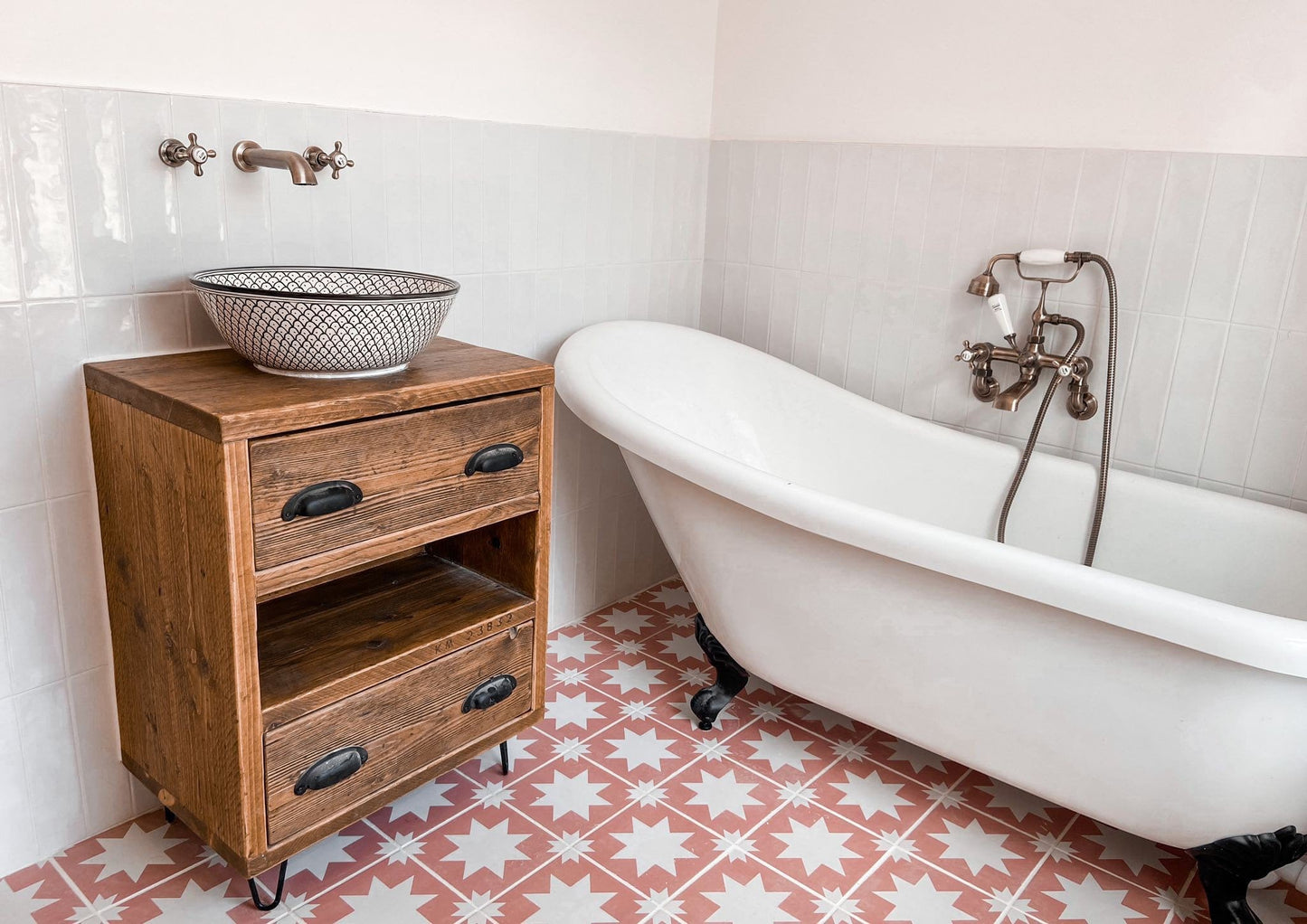 KENT Reclaimed Wood Rustic Bathroom Vanity Unit