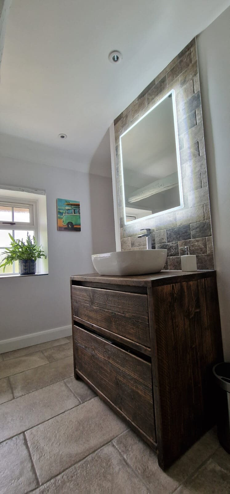 BEDFORD Reclaimed Wood Rustic Bathroom Vanity Unit